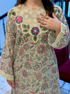 Warisha embroidered Kaftaan-3pc