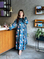 Zayna Embroidered Kaftaan-3pc