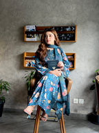Zayna Embroidered Kaftaan-3pc