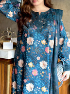 Zayna Embroidered Kaftaan-3pc